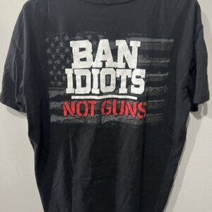 Buck Wear T Shirt Mens XL Merica Ban Idiots